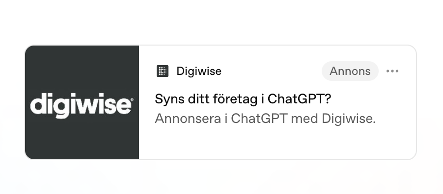 chat gpt ads i Sverige